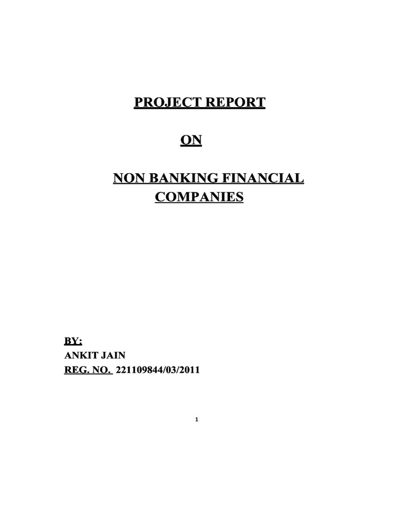 NBFC Project For Nbfcs PDF | PDF | Non Bank Financial Institution ...