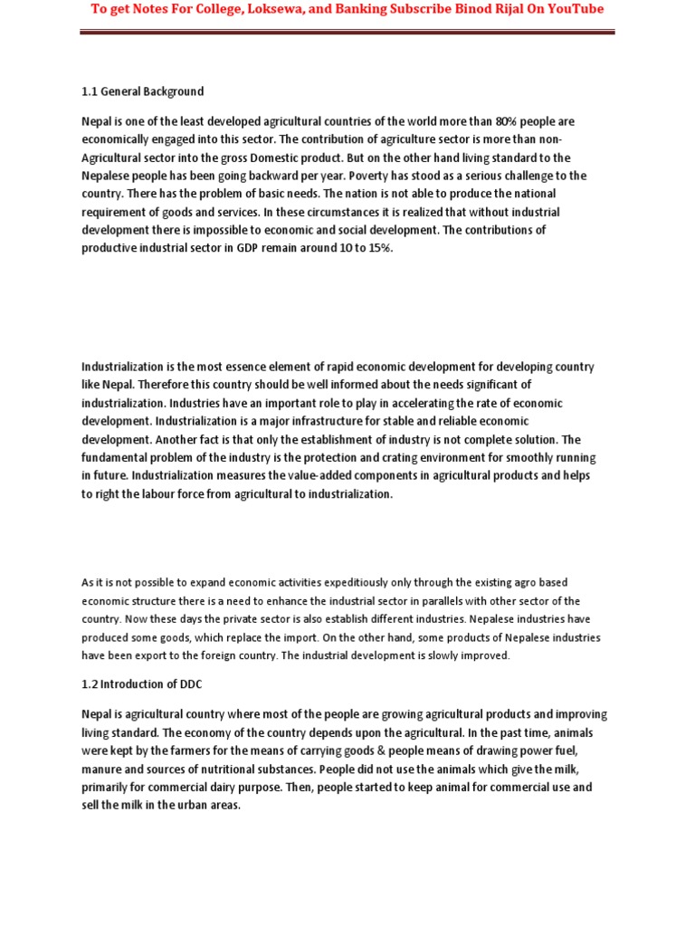 Project Report by Binod Rijal PDF | PDF | Equity (Finance) | Milk