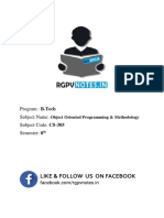 Unit 5 - Object Oriented Programming & Methodology - WWW - Rgpvnotes.in PDF