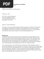 OCF Complaint to Jack Evans FINAL