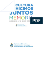 Memoria Cultura 2014-2019