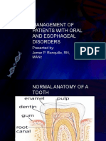 Management of Patients With Oral and Esophageal Disorders