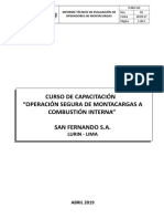 IT - Evaluación de Operador de Montacargas SAN FERNANDO
