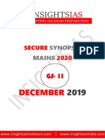 Insights Secure Synopsis Mains 2020 GS-II December 2019