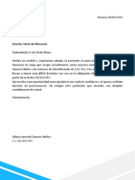 Carta de Renuncia