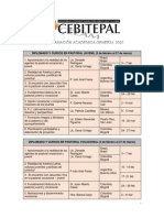 PROGRAMACIÓN ACADEMICA GENERAL 2020 Por Diplomados y Cursos