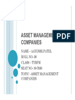 Aayushi Patel Roll No - 30 Asset Management Companies