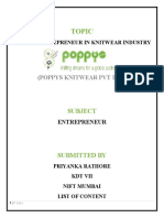 Topic: (Poppys Knitwear PVT LTD)