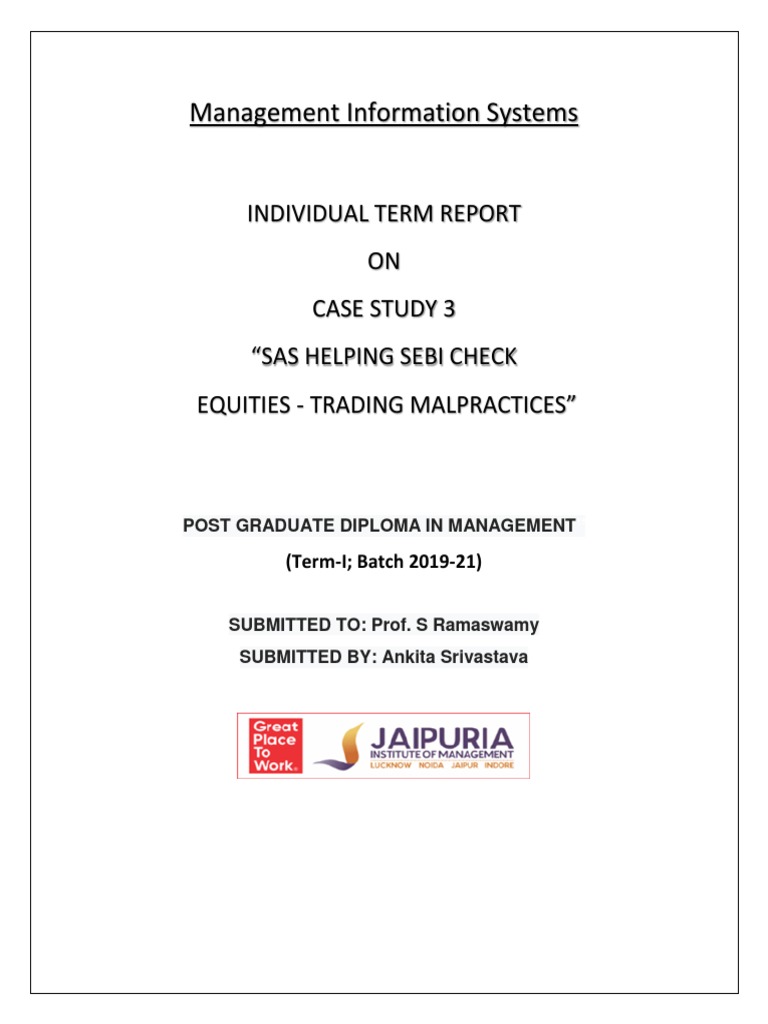 Case Study 3 Pdf Sas Software Analytics