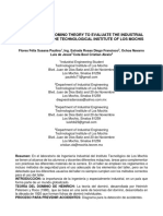 Application of Domino Theory To Evaluate The Industrial Laboratory in The Technological Institute of Los Mochis