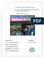 Survey Reliance Fresh Outlet: (A IN AND