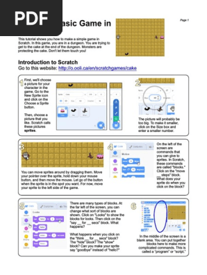 Basicgame Pdf Scratch Programming Language Computer Keyboard