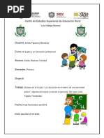Ensayo de La Lectura - La Educacion en El Marco de Una Sociedad Global