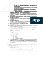 La Prorrogabilidad y La Improrrogabilidad de La Competencia