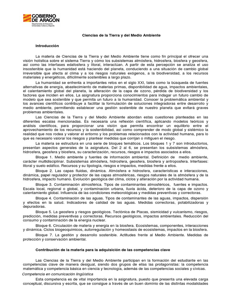 Ciencias de La Tierra y Del Medio Ambiente | PDF | Entorno natural ...