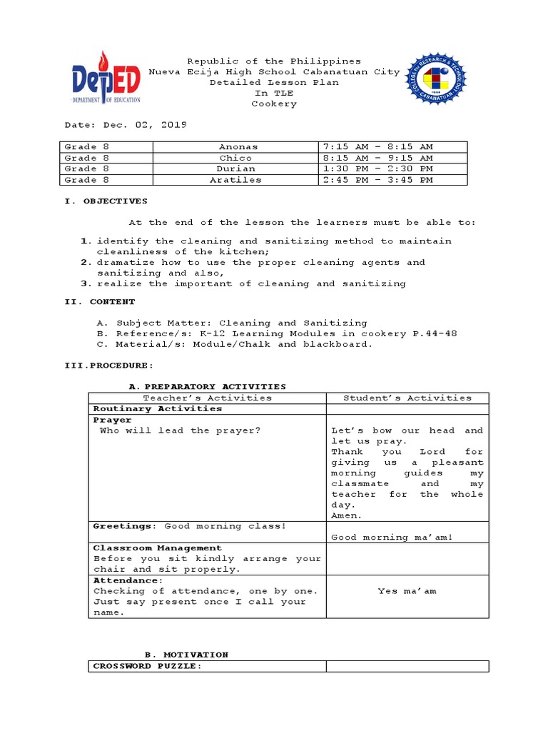 Cleaning and Sanitizing PDF Chemistry Materials