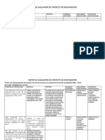 Matriz de Evaluación Del Proyecto de Investigación