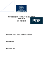 Peuss-05 - Procedimiento Ensayo de Gravedad Especifica