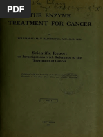 The Enzyme Treatment For Cancer (1909, Committee On Scientific Research of The N.Y. Skin & Cancer Hospital) - William Seaman Bainbridge (1870-1947)