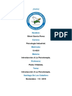 Introduccion A La Psicoterapia. Primera Trea. Sileni Garcia. (Autoguardado) (Autoguardado)