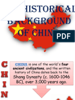 The Historical Background of China