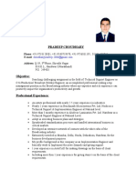Pradeep Choudhary's Resume - Experienced Technical Support Professional