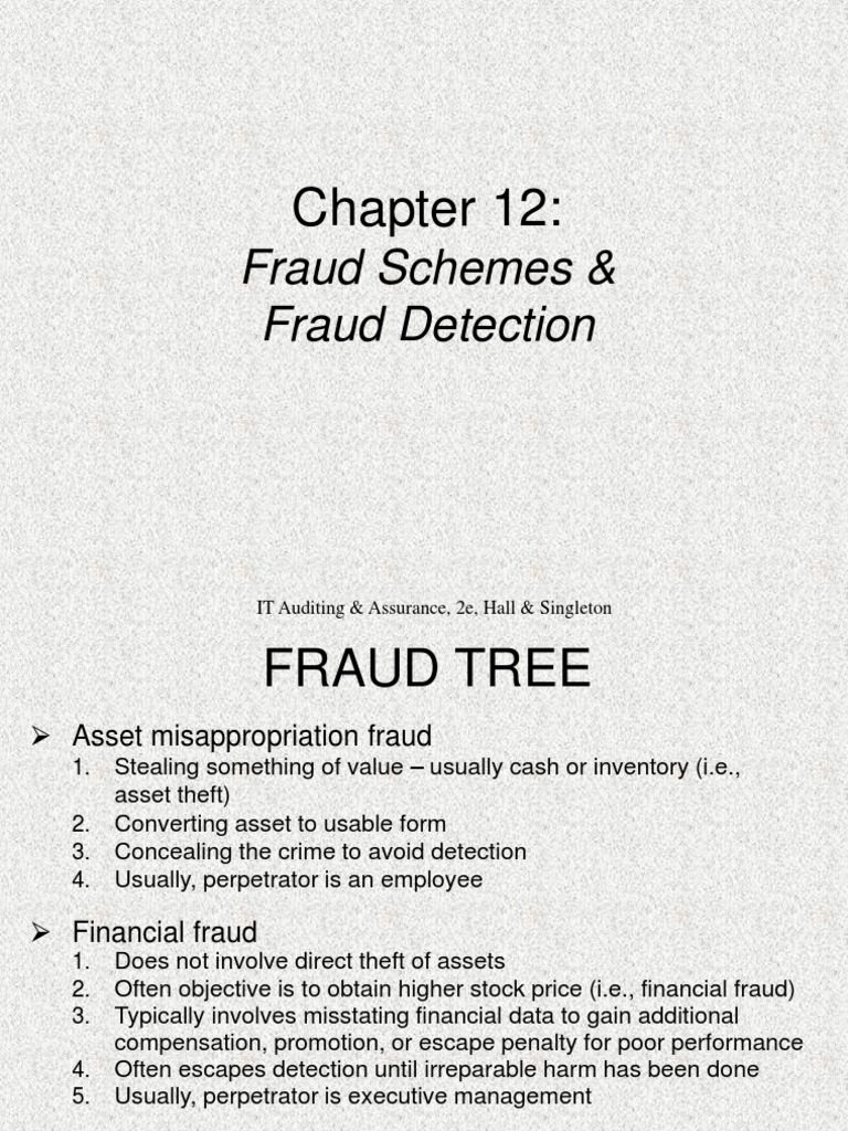 Ch12 Fraud Scheme Detection | PDF | Financial Audit | Fraud