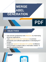 MAIL MERGE AND LABEL GENERATION