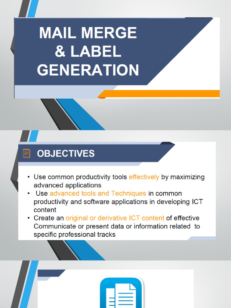 Mail Merge and Label Generation PDF