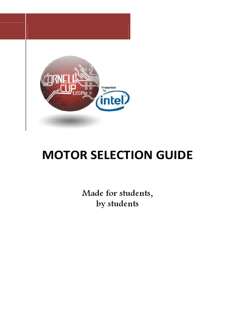 Motor Selection Guide PDF PDF Electric Motor Power (Physics)