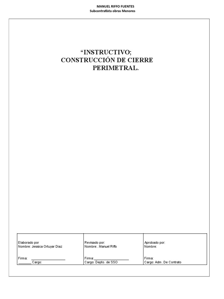 Instructivo para Cierre Perimetral | PDF | Herramientas | Perforar