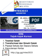 Kuliah MTES3033 Geometri - 1tajuk 1.1-1.3 PDF