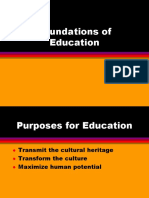 Foundations of Education: Philosophical and Psychological Principles