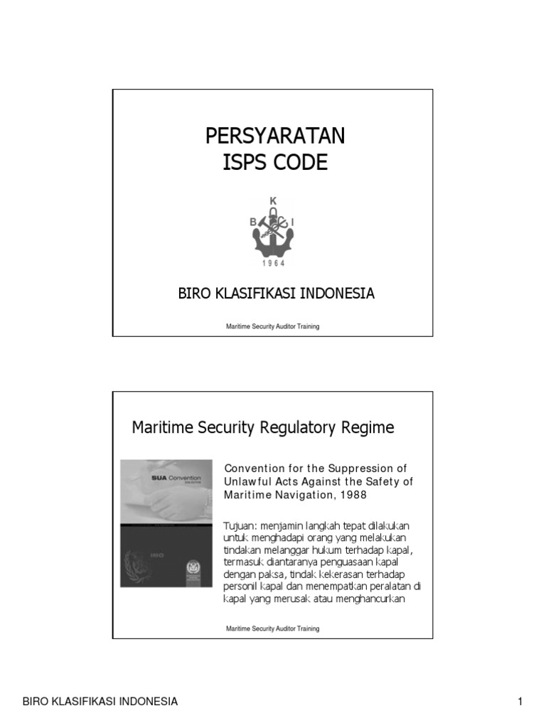 Persyaratan Isps Code | PDF | Law Of The Sea | Oceans