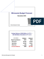 Minnesota Budget Forecast Minnesota Budget Forecast: November 2010