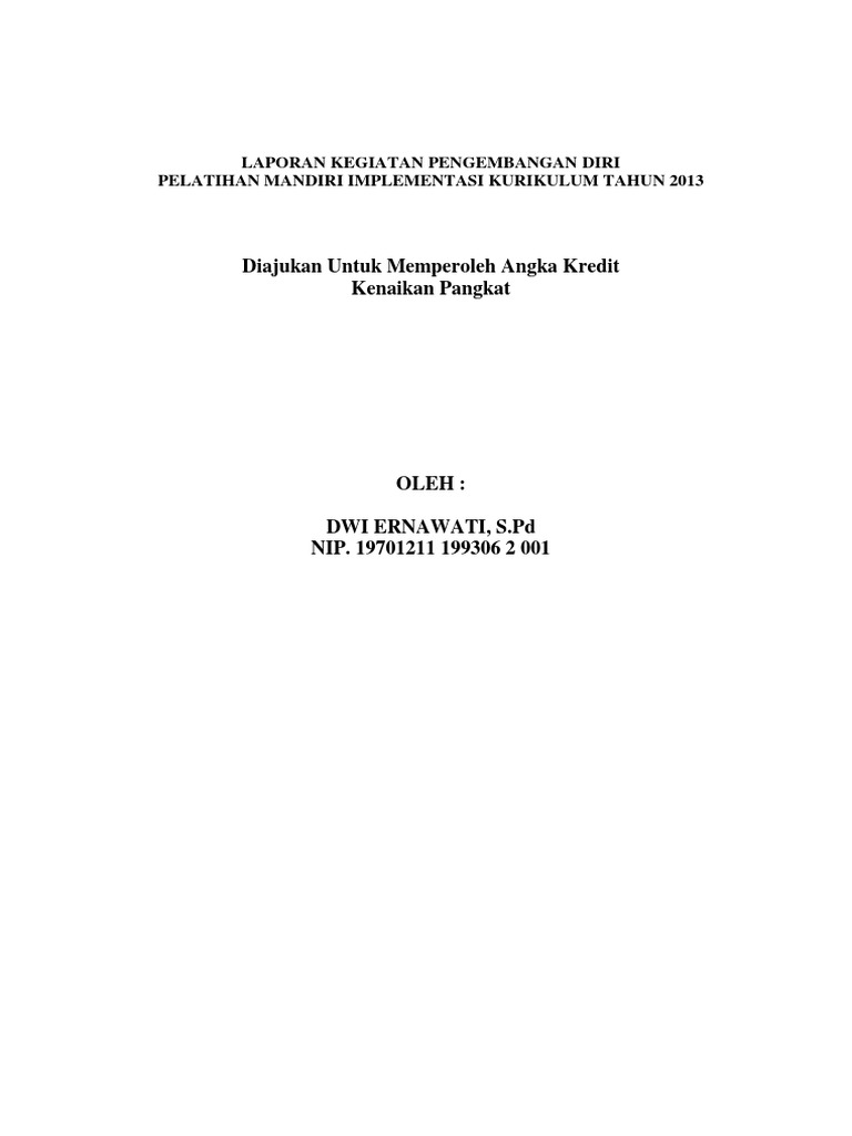 Laporan Pengembangan Guru | PDF | Karier & Perkembangan