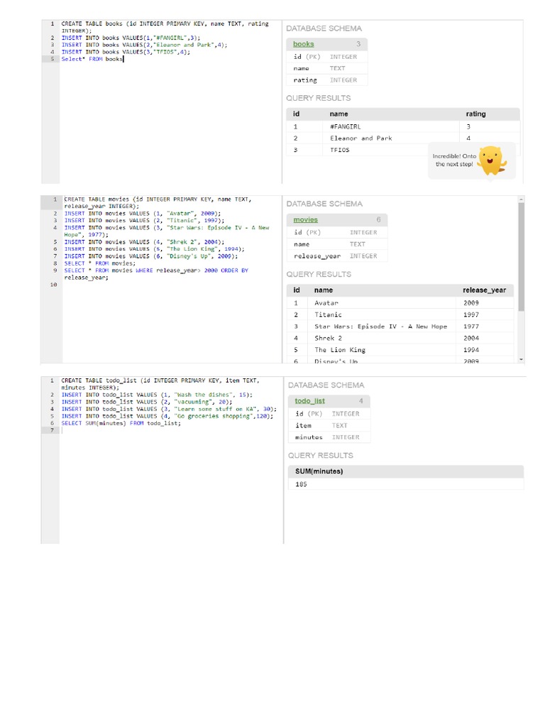 Codes For SQL Khan Academy | PDF
