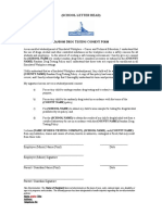 Sample Drug Testing Consent Form