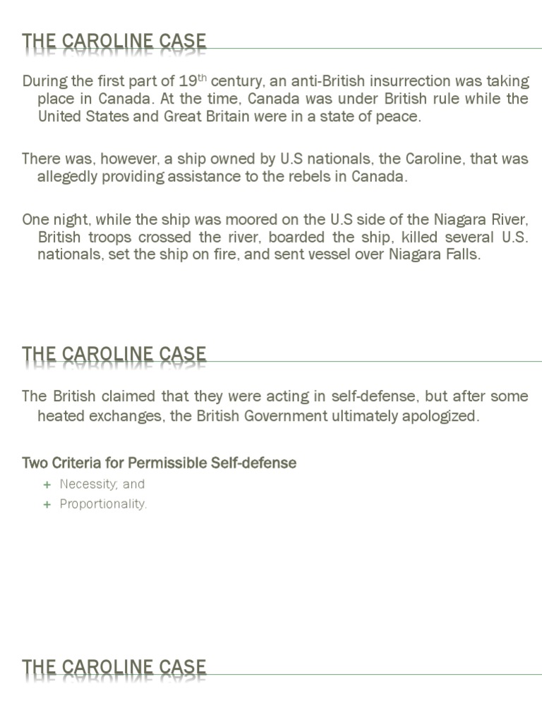 The Caroline Case | PDF