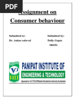 Assignment On Consumer Bheaviour