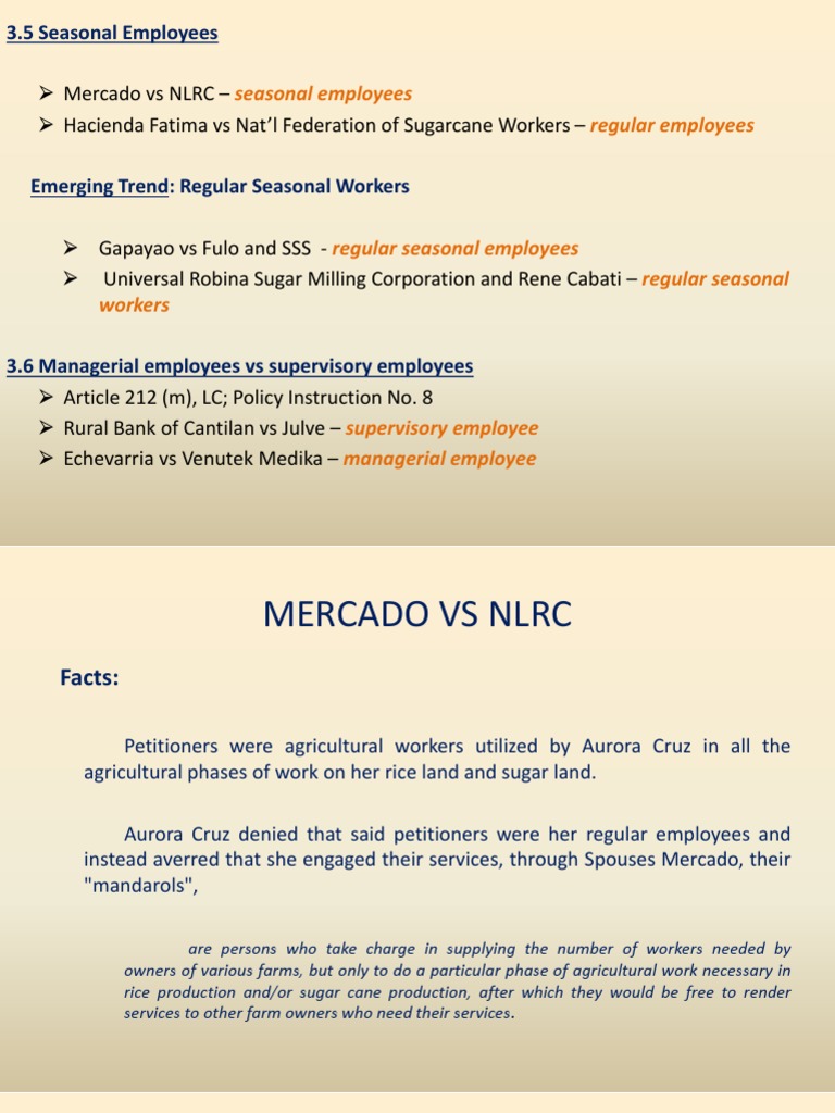 Seasonal Employees PDF Employment Labour Law