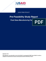 Pre Feasibility Study Report Float Glass Manufacturing Facility