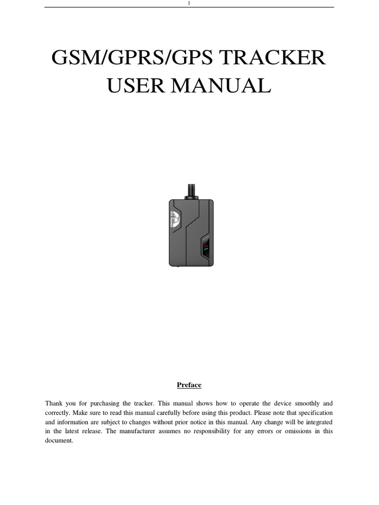 Manual GPS Tracker (311C) | PDF | General Packet Radio Service.