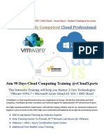 Azure Cloud, AWS Cloud and VMware VCP Training Details PDF