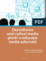 Dezvoltarea Unei Culturi Media Printr-O Educatie Media Adecvata PDF