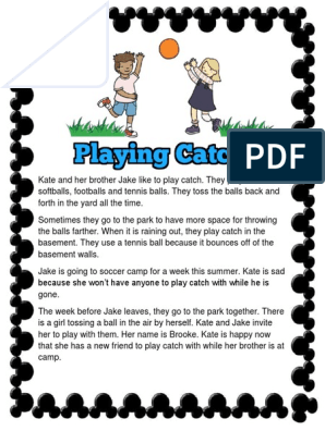 Playing Catch - Grade 2 Children's Story