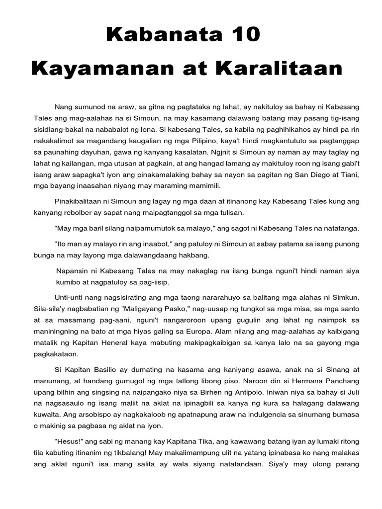 Kabanata 10 | PDF