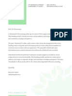 Celadon Decorative Star Formal Letterhead