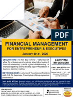 Financial Management for Entrepreneurs & Executives Seminar