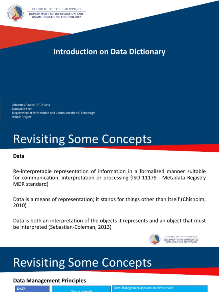 01 Introduction On Data Dictionary | PDF | Metadata | Data
